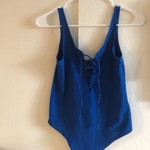 Topshop Lace-up Bodysuit: WORN ONCE